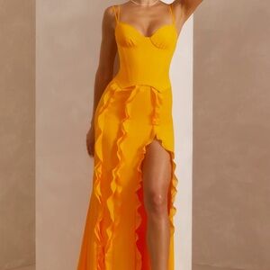 NWT OH POLLY tangerine dress